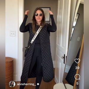 NWOT Athleta Whisper Featherless Long Vest Jacket Women’s SMALL